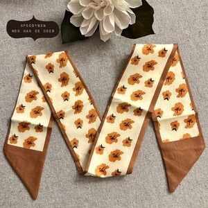 3/$20 Handbag Skinny Scarf Beige Floral